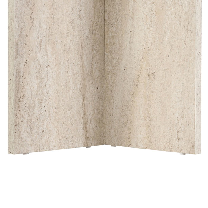 Hanah Home - Mesa de Comedor Travertino, 180x90x75 cm, Color Beige/Mármol, Tablero de Melamina, Capacidad 70 kg
